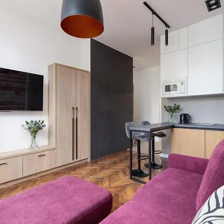 Studio Purple On Cloud - 1Br & Ac - Near Kazimierz Lägenhet *